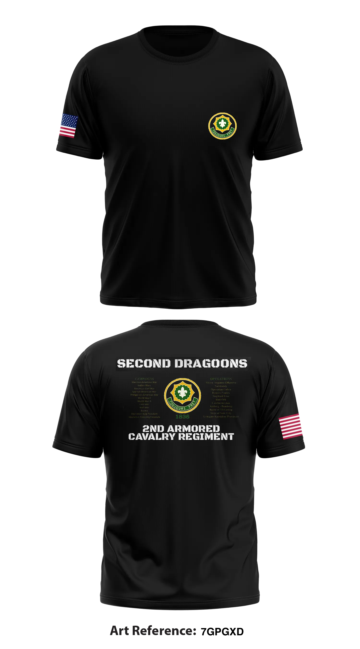 2nd Armored Cavalry Regiment Store 1 Core Men's SS Performance Tee - 7gpgXd