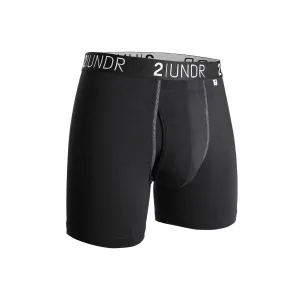2UNDR Swing Shift 6" Boxer Brief - Black/Grey