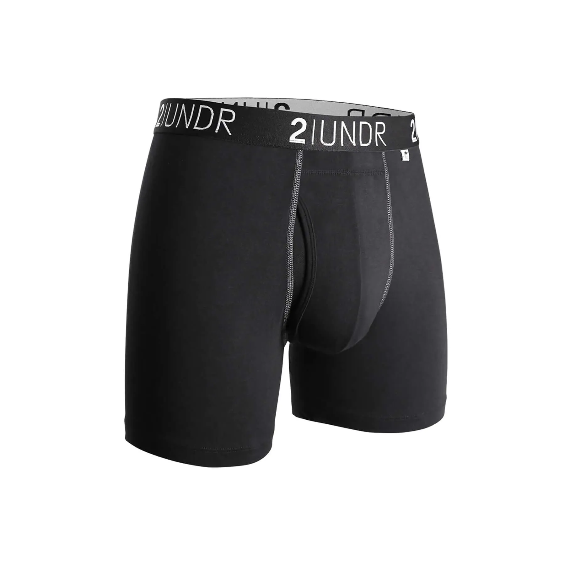2UNDR Swing Shift 6" Boxer Brief - Black/Grey