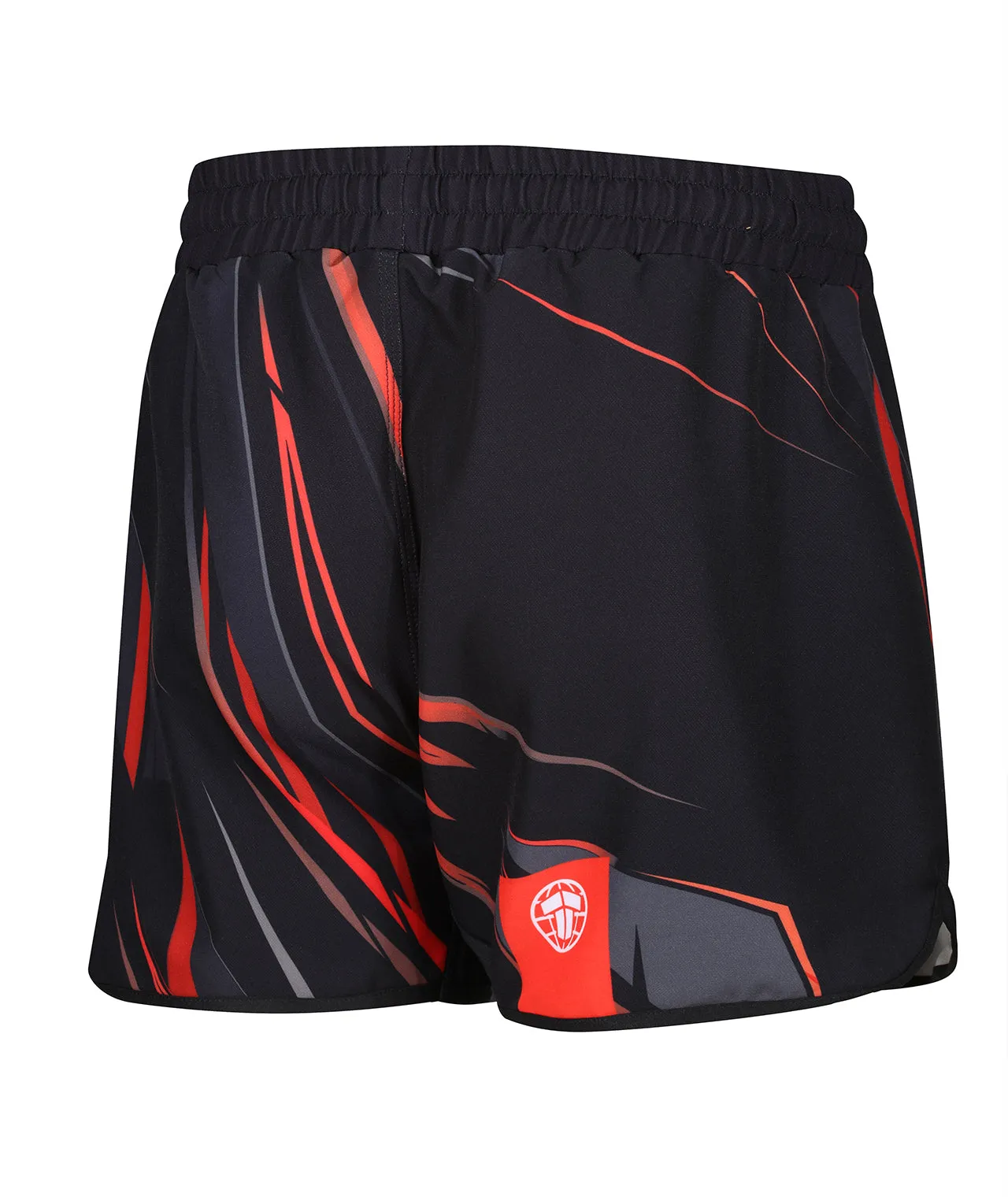 Abstract High Cut Shorts - Grey & Red