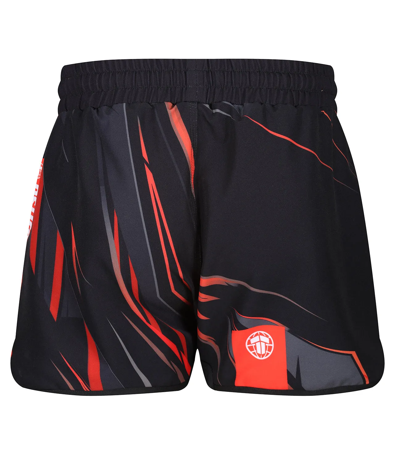 Abstract High Cut Shorts - Grey & Red