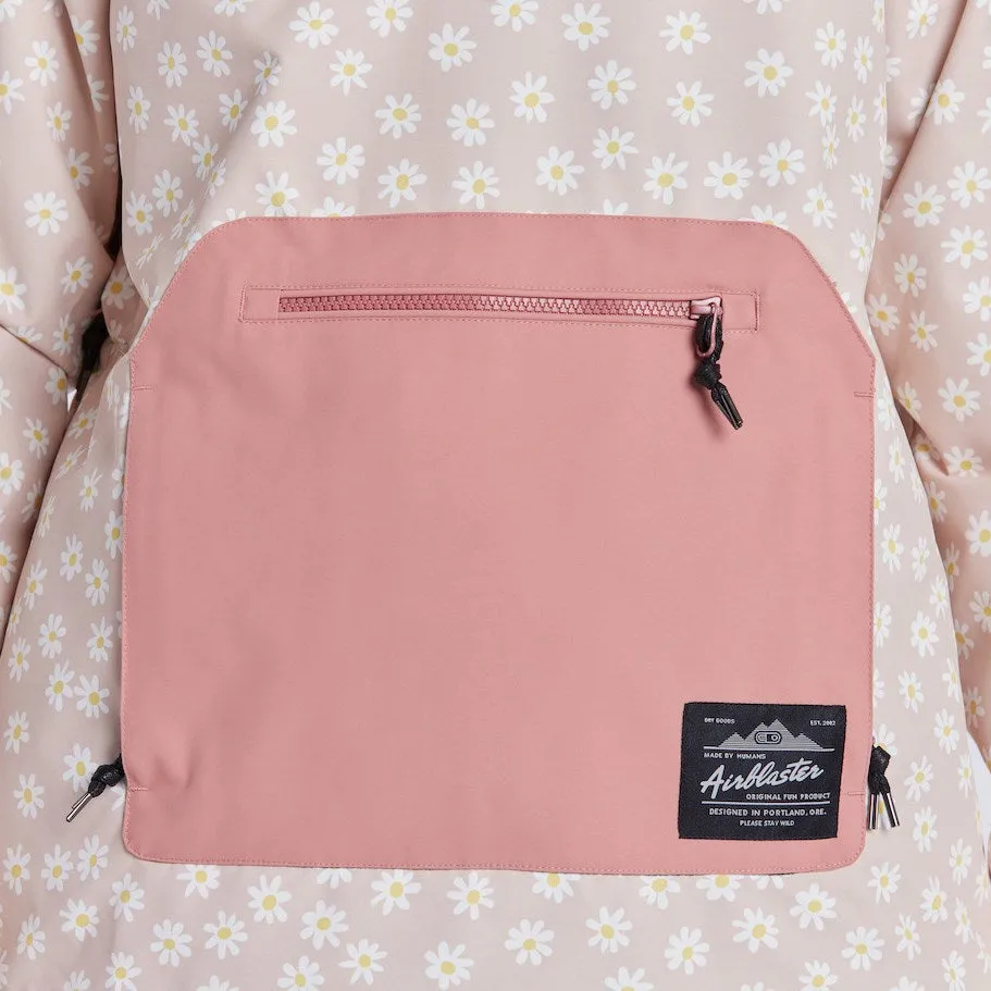 Airblaster Freedom Pull Over Jacket Womens Blush Daisy