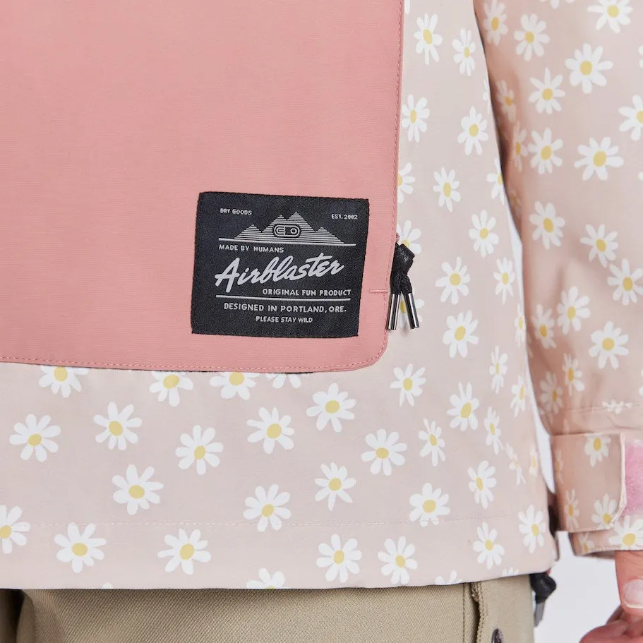 Airblaster Freedom Pull Over Jacket Womens Blush Daisy