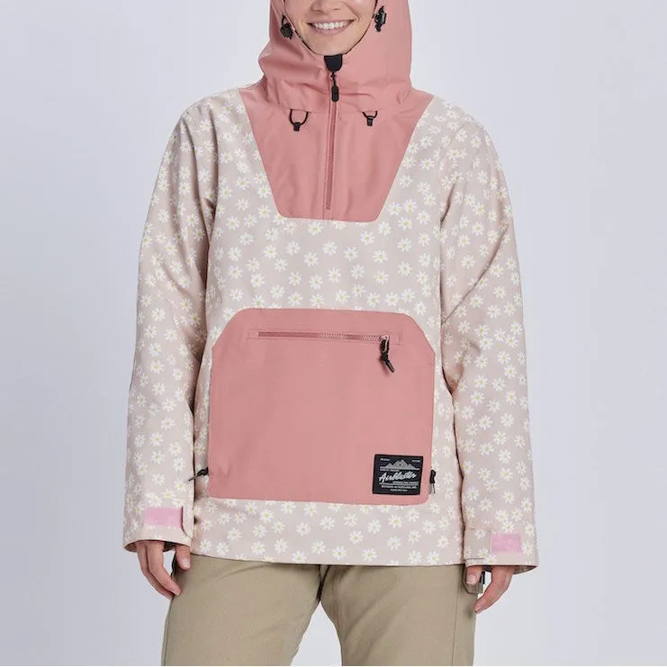 Airblaster Freedom Pull Over Jacket Womens Blush Daisy