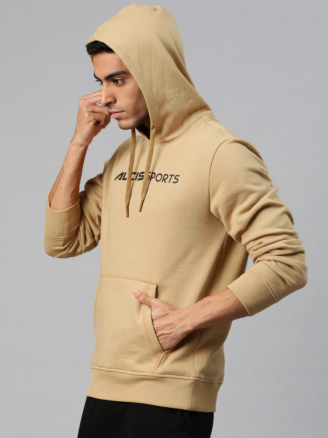 Alcis Men Printed Hooded Navigator Sweatshirt