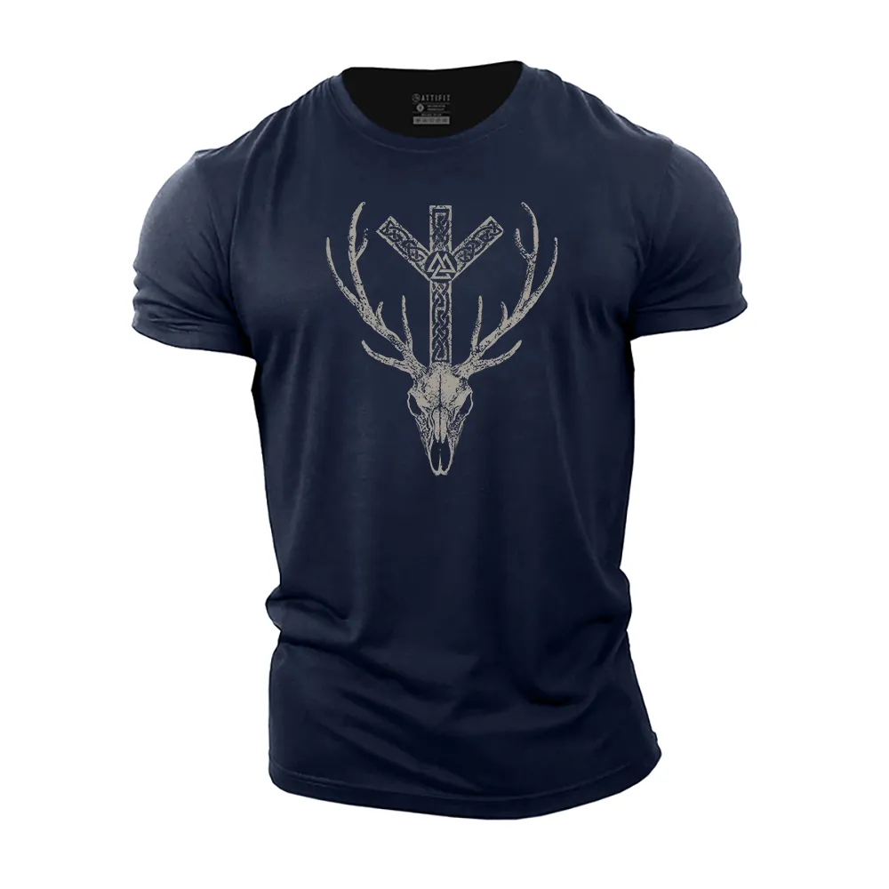 Algiz Protection Rune Cotton T-Shirt