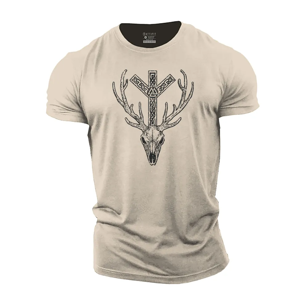 Algiz Protection Rune Cotton T-Shirt