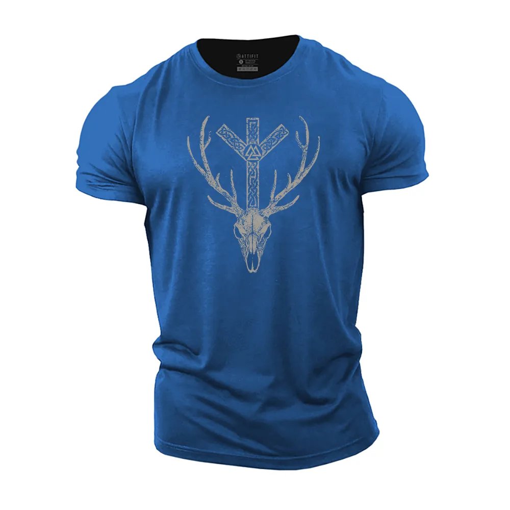 Algiz Protection Rune Cotton T-Shirt