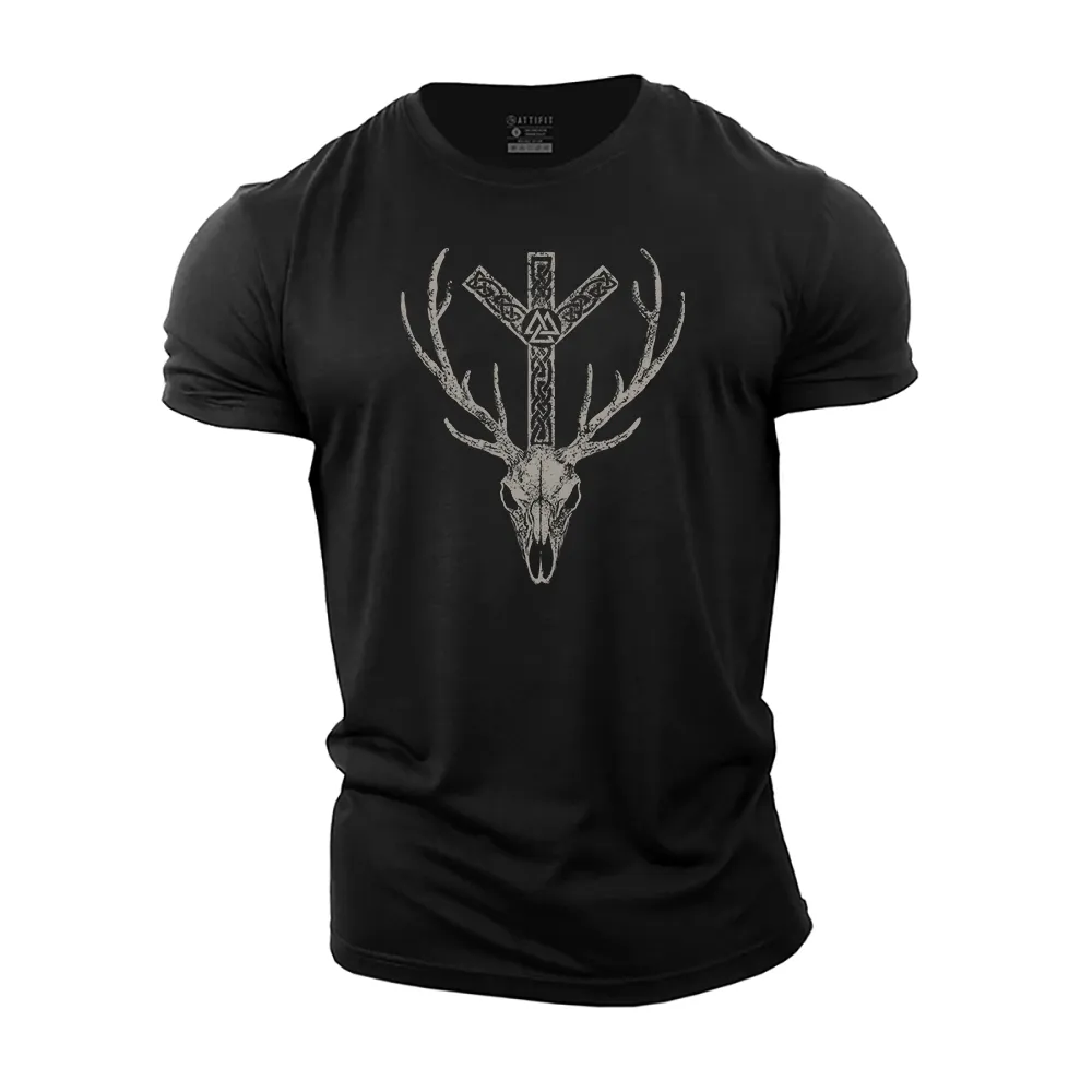 Algiz Protection Rune Cotton T-Shirt