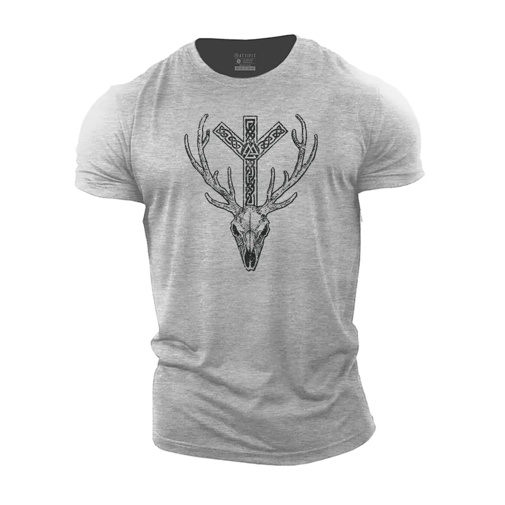 Algiz Protection Rune Cotton T-Shirt