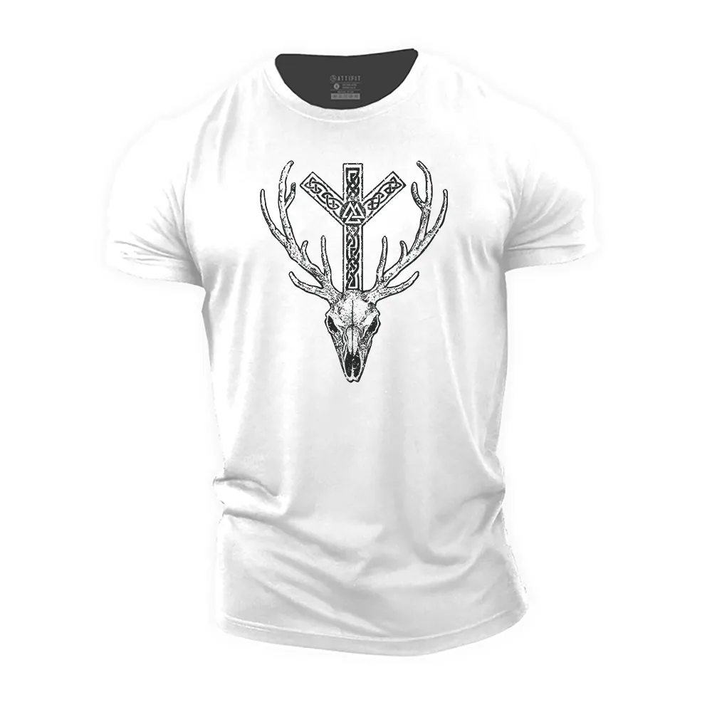 Algiz Protection Rune Cotton T-Shirt