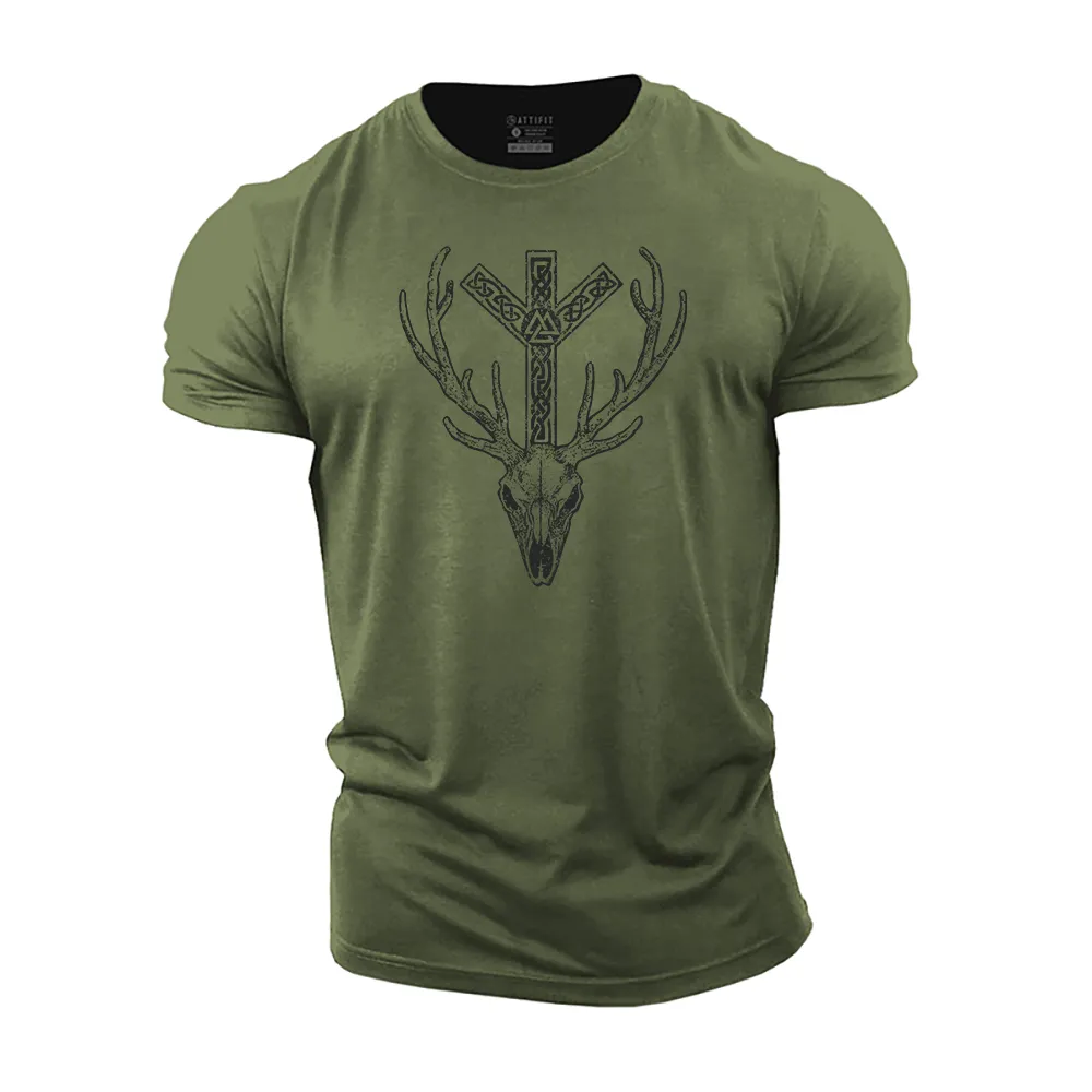 Algiz Protection Rune Cotton T-Shirt