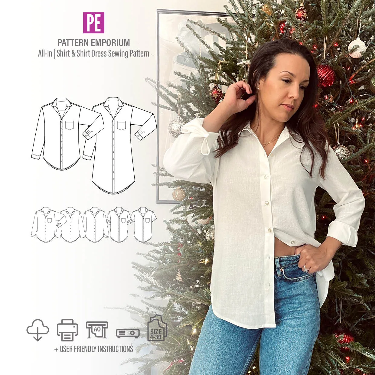 All In | Button Up Shirt Sewing Pattern
