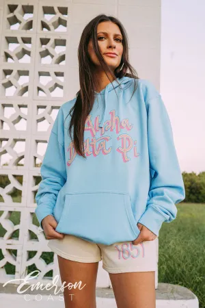 Alpha Delta Pi Groovy Font Sweat Set