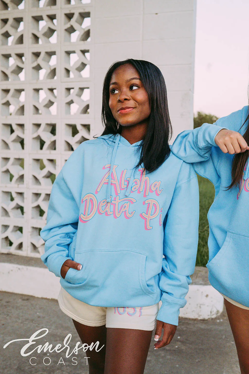 Alpha Delta Pi Groovy Font Sweat Set