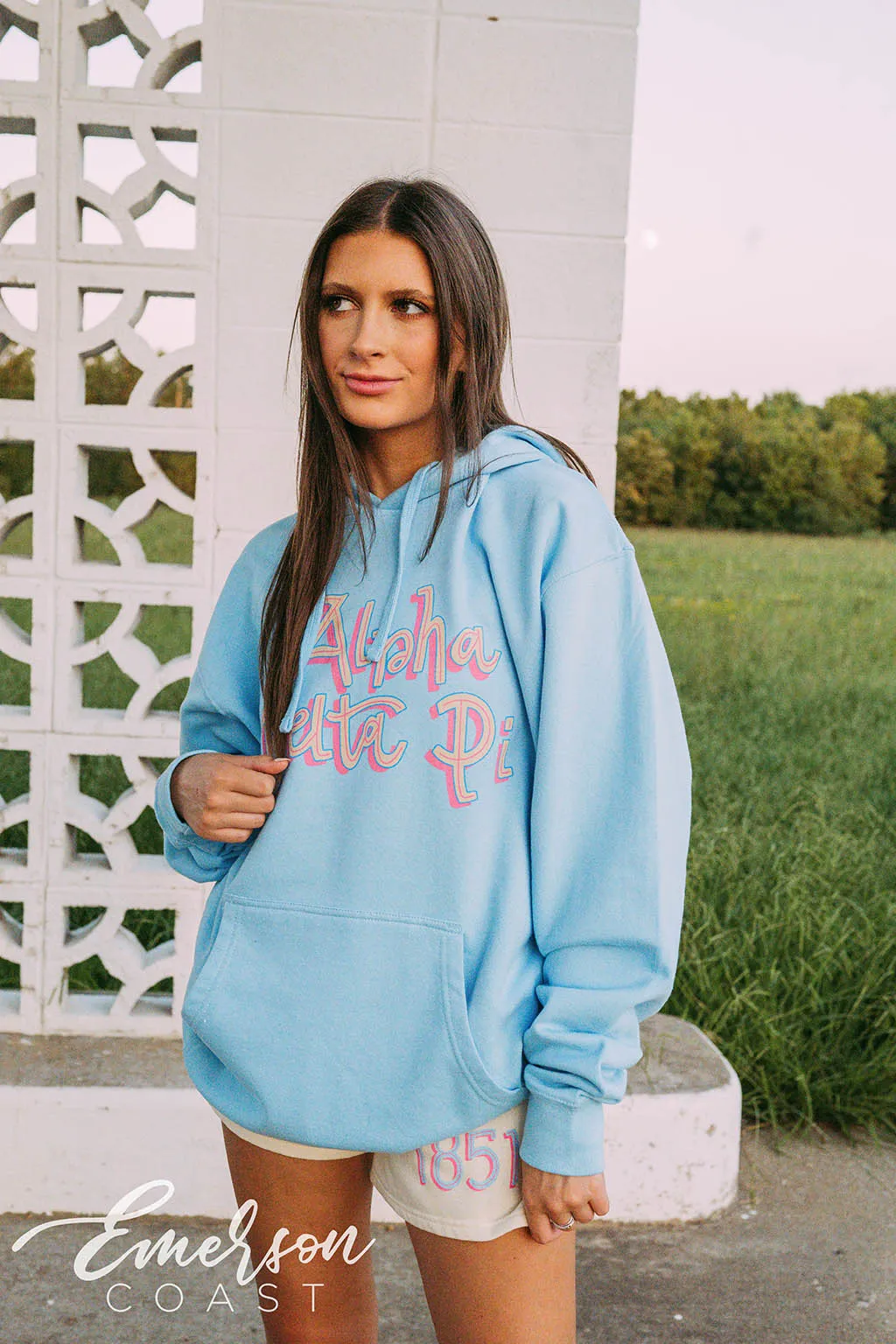 Alpha Delta Pi Groovy Font Sweat Set