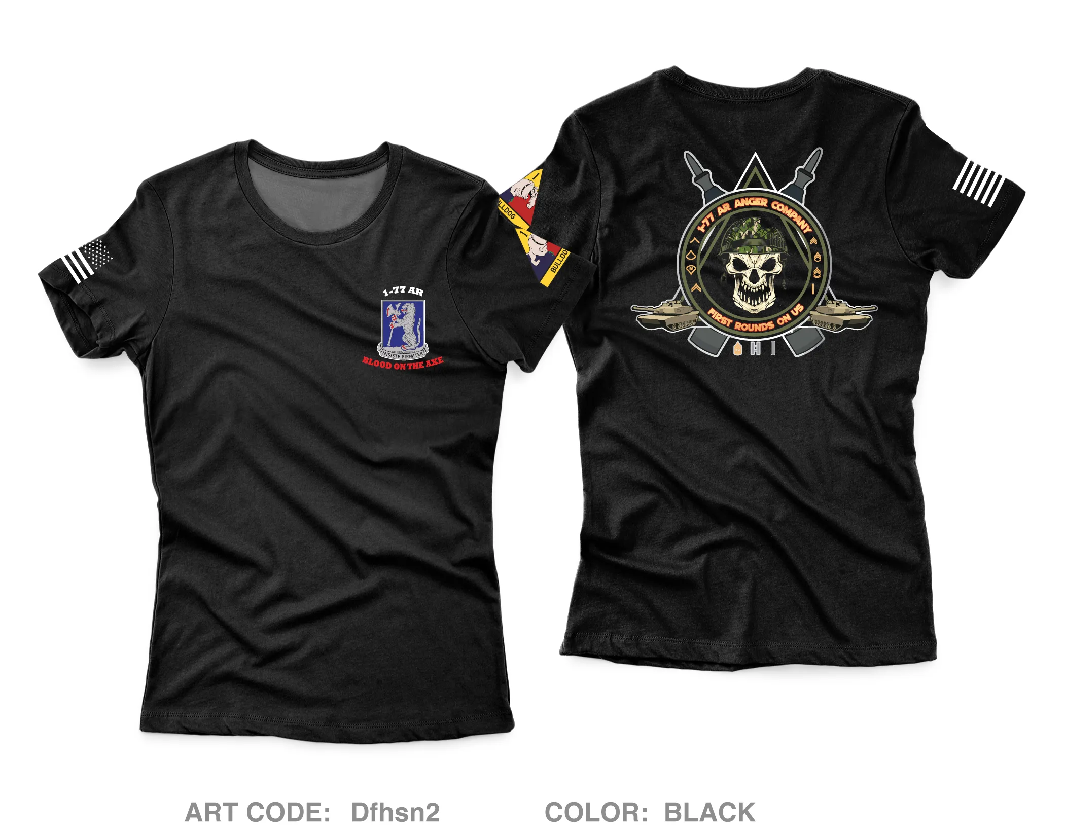 Anger Co, 1-77 AR - Unit Gear Core Women's SS Performance Tee - Dfhsn2