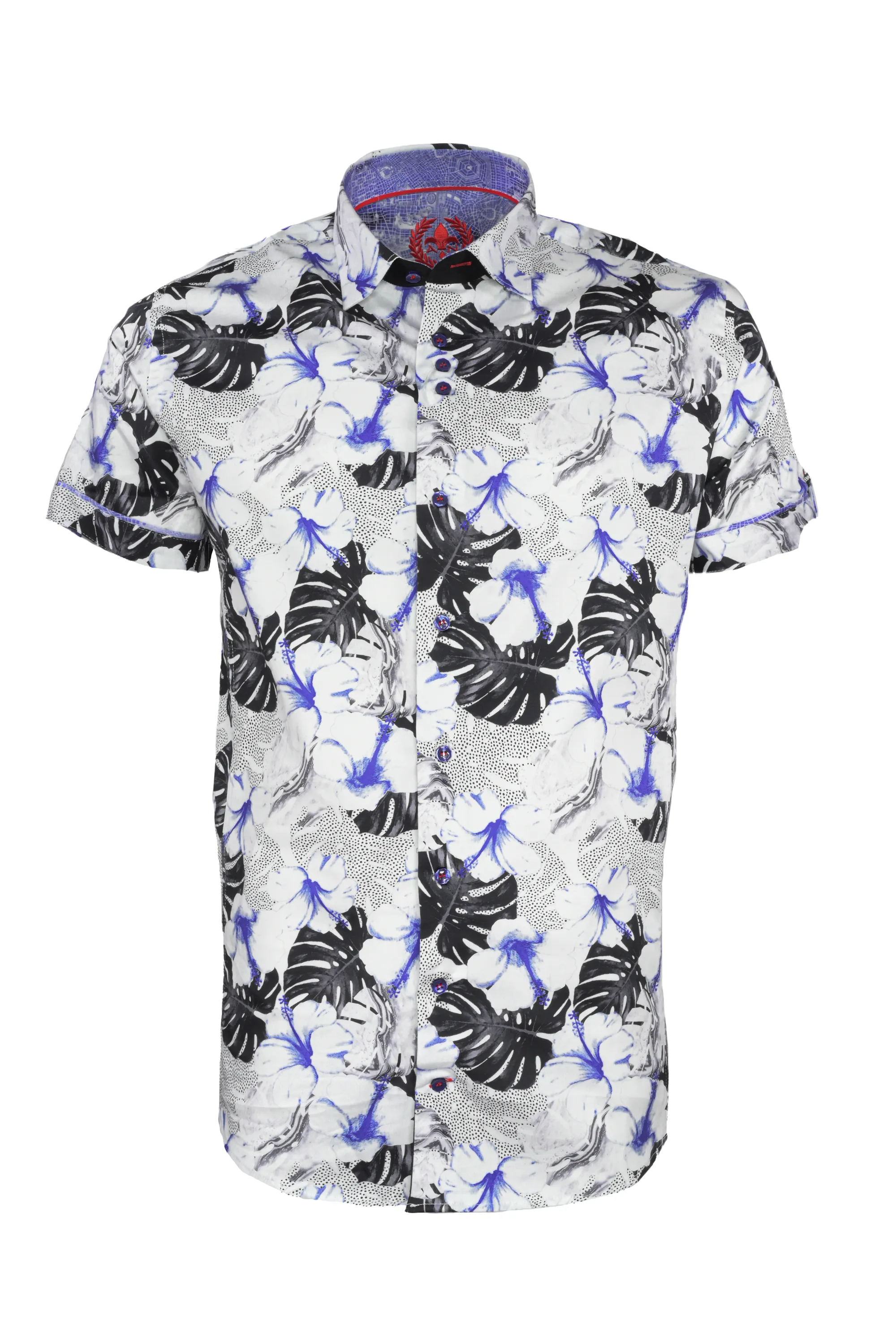 Au Noir Axel Short Sleeve Shirt White-Black
