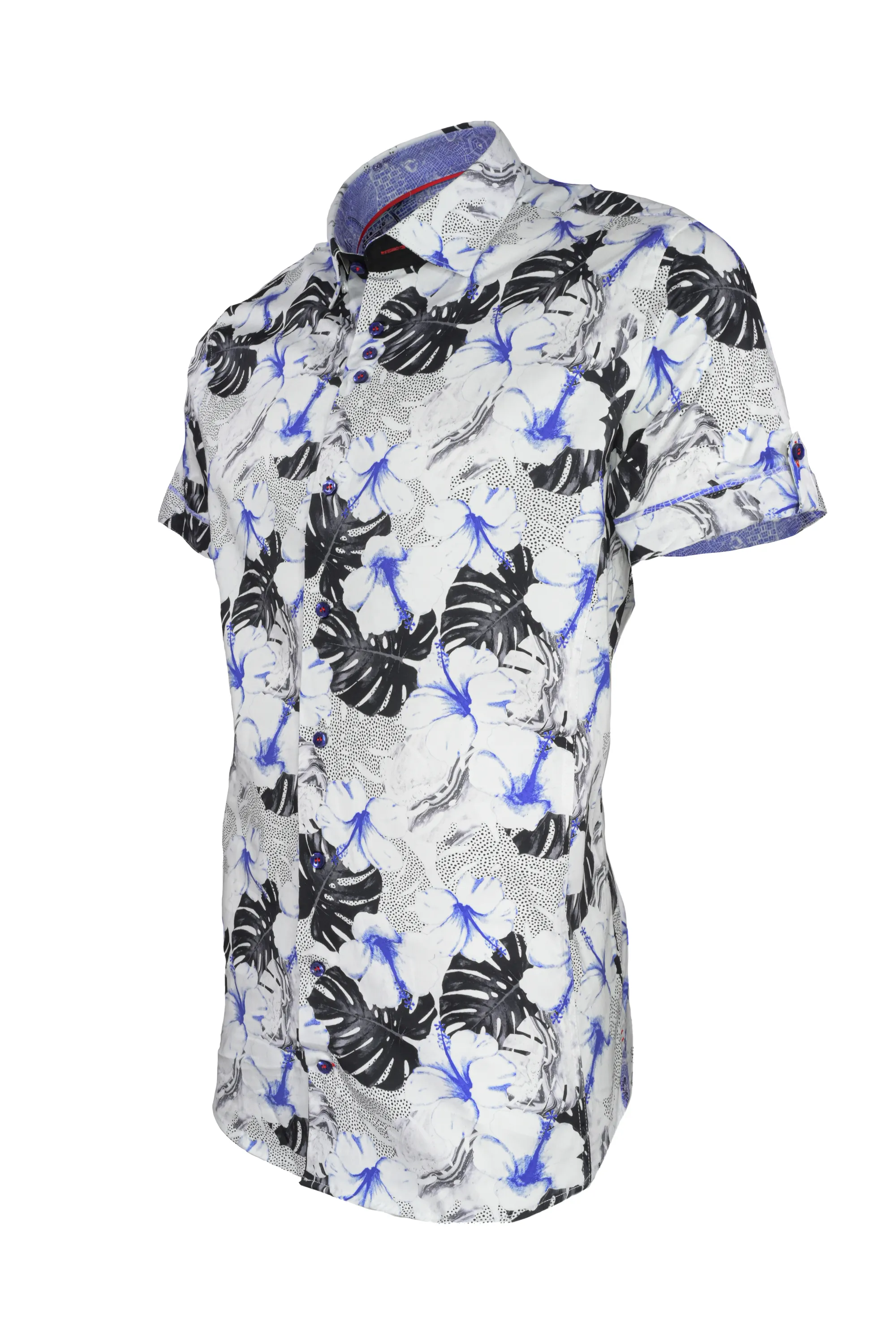 Au Noir Axel Short Sleeve Shirt White-Black