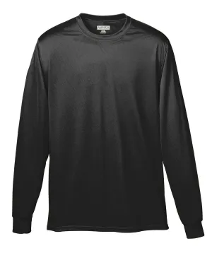 Augusta Long Sleeve Moisture Wicking T-Shirt | Black
