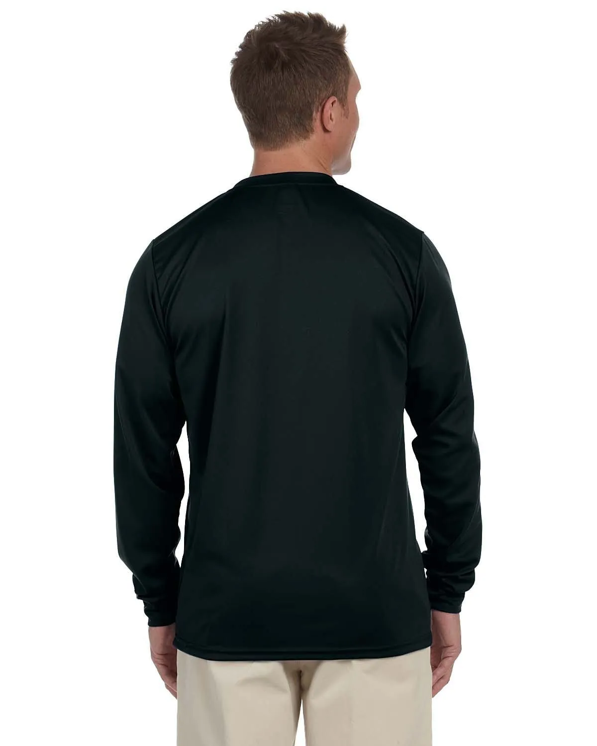 Augusta Long Sleeve Moisture Wicking T-Shirt | Black
