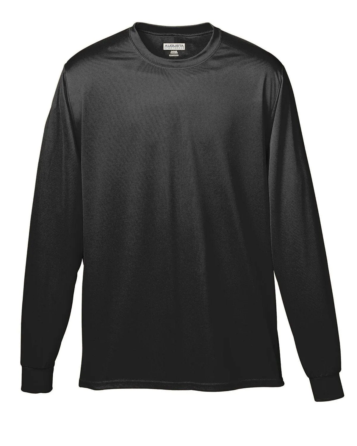Augusta Long Sleeve Moisture Wicking T-Shirt | Black