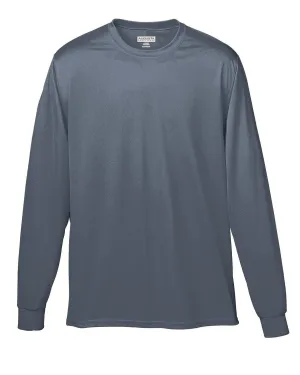 Augusta Long Sleeve Moisture Wicking T-Shirt | Graphite