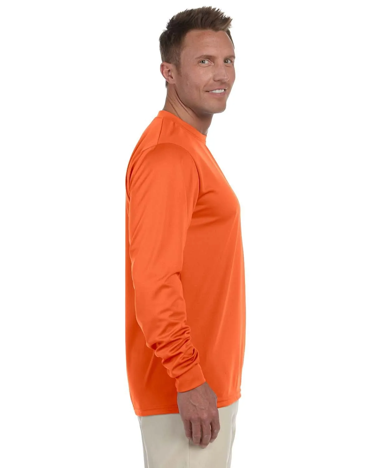 Augusta Long Sleeve Moisture Wicking T-Shirt | Orange