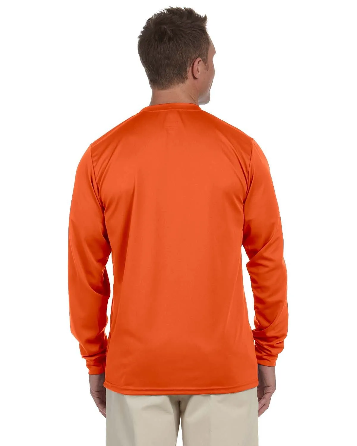 Augusta Long Sleeve Moisture Wicking T-Shirt | Orange