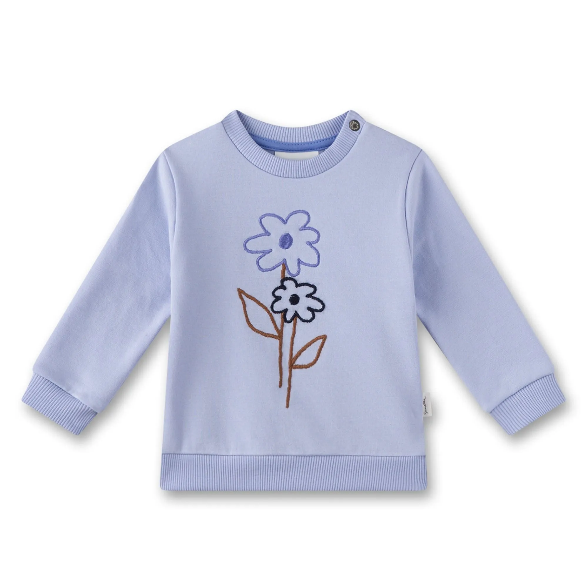 Baby Sweatshirt Blumen aus GOTS Bio-Baumwollmix