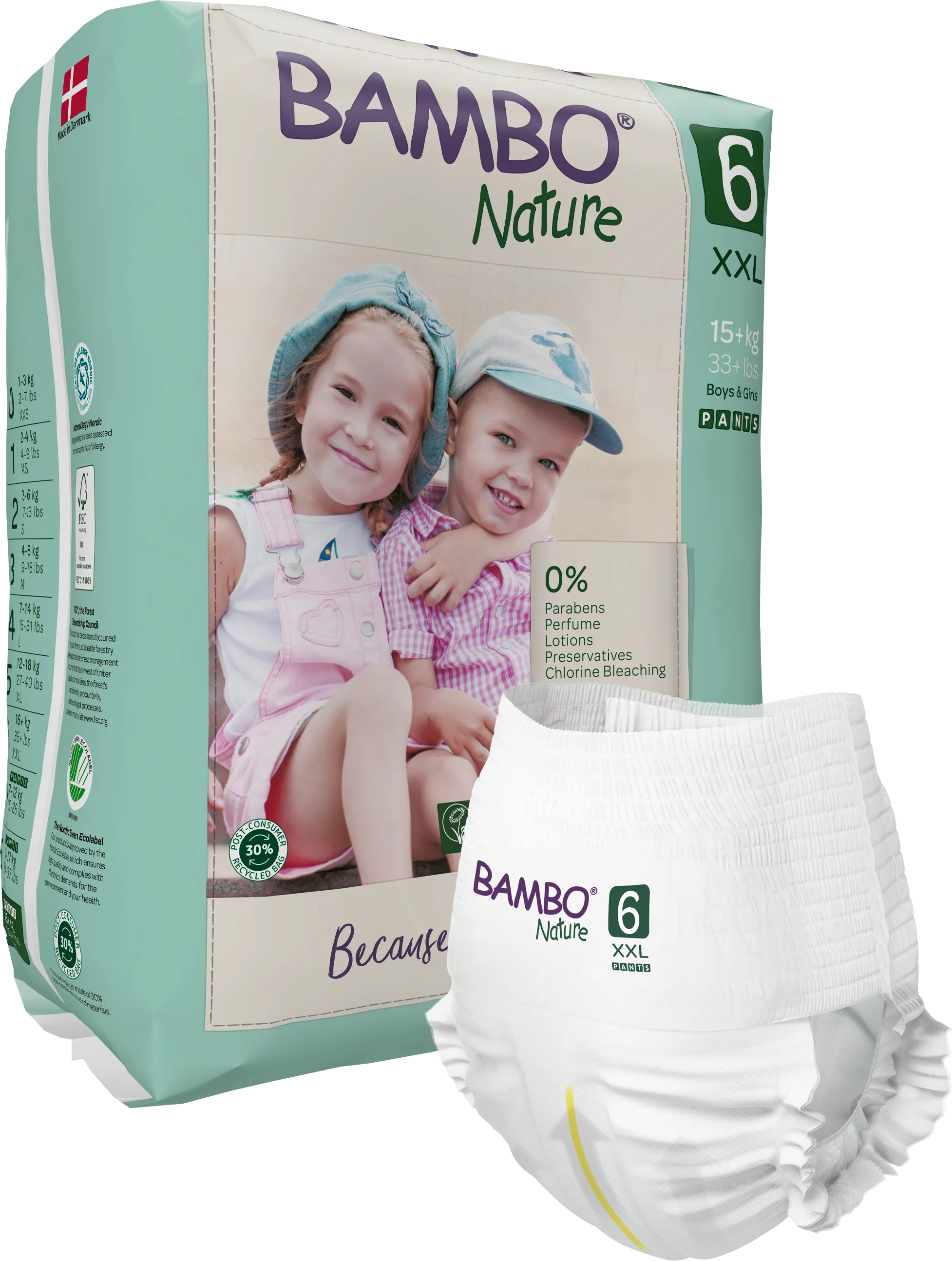 Bambo Nature Training Pants - Size 6 (15 kg)