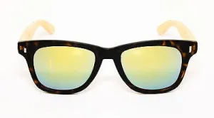 Bamboo Mirror Lens Sunglasses-Unisex Wood(Legs),Plastic(Front Frame)100%_ UV400
