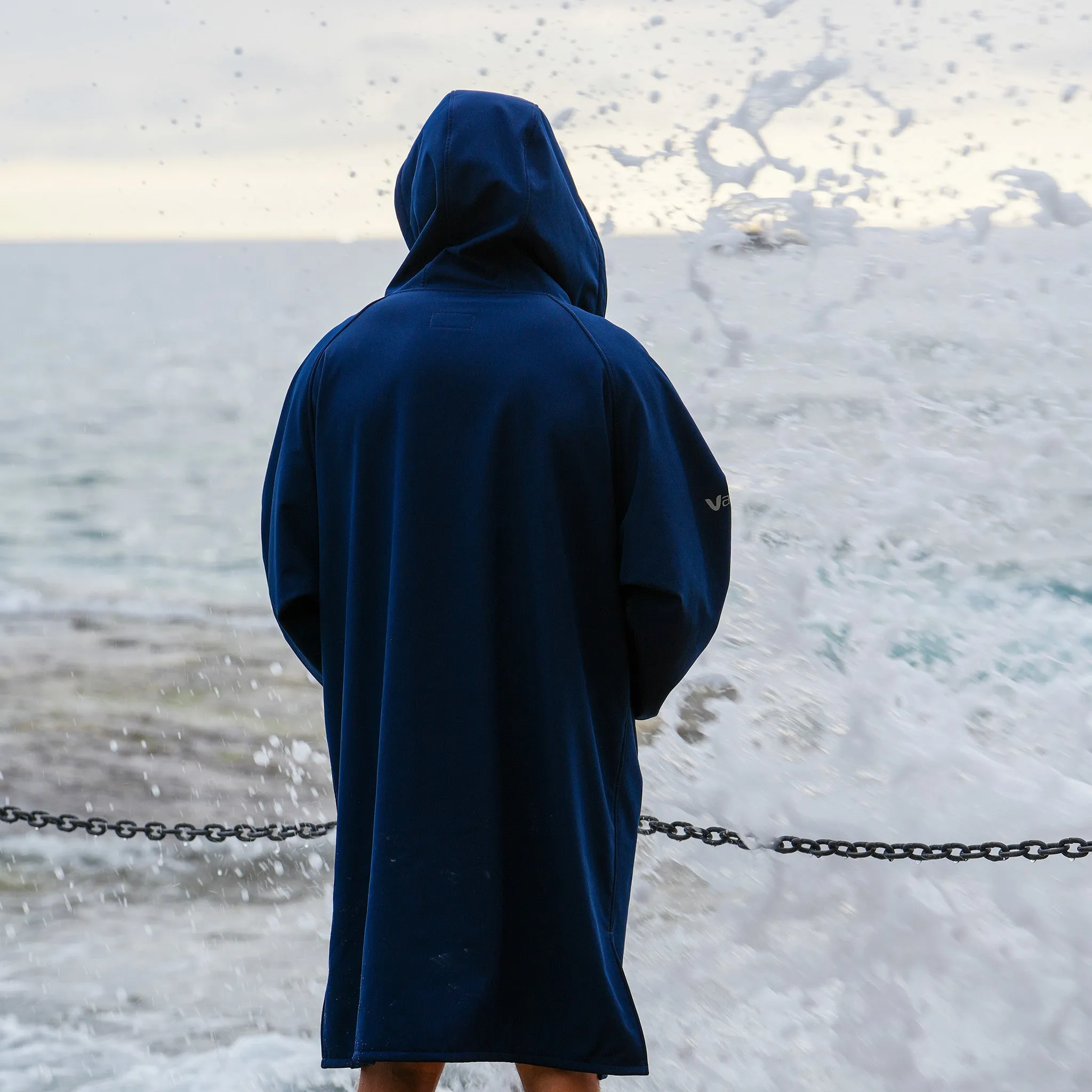 BEACH COAT - NAVY/CYAN