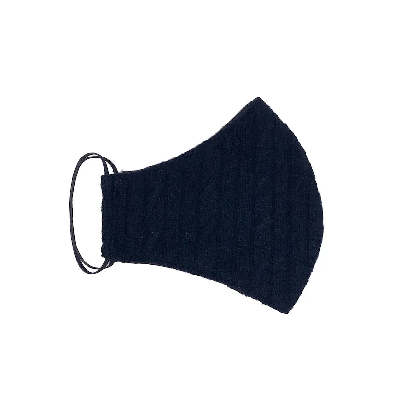 BLACK CASHMERE FACE MASK
