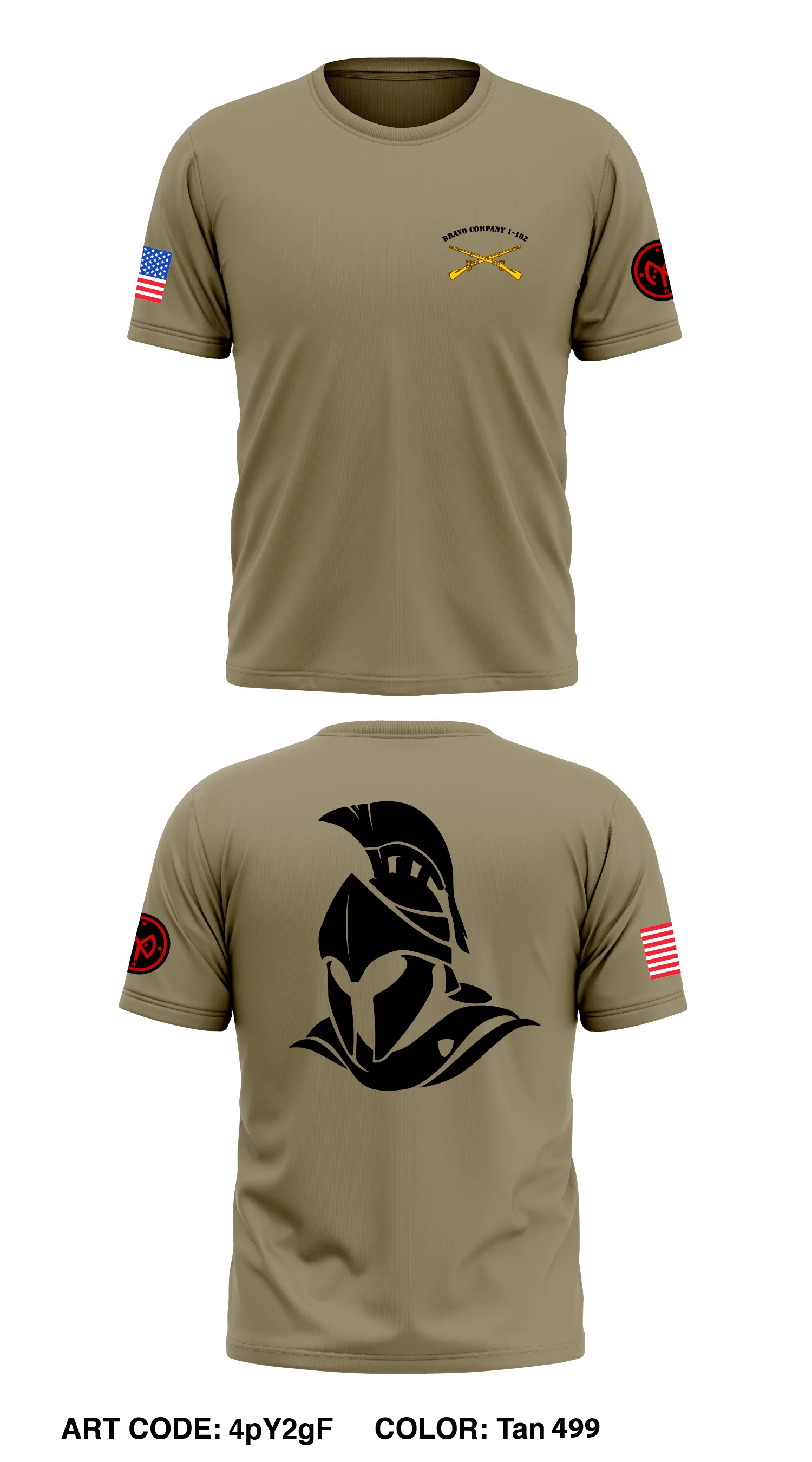 Bravo company 1-182IN Core Men's SS Performance Tee - 4pY2gF