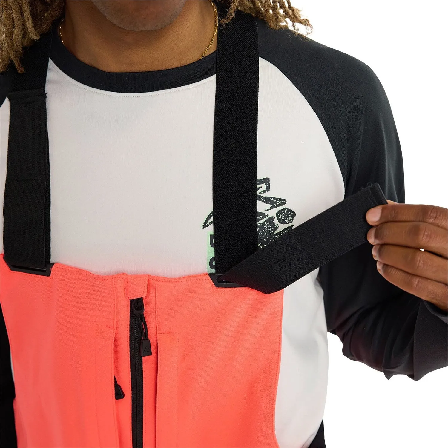 Burton Reserve Mens Bib Pants Tetra Orange / Black