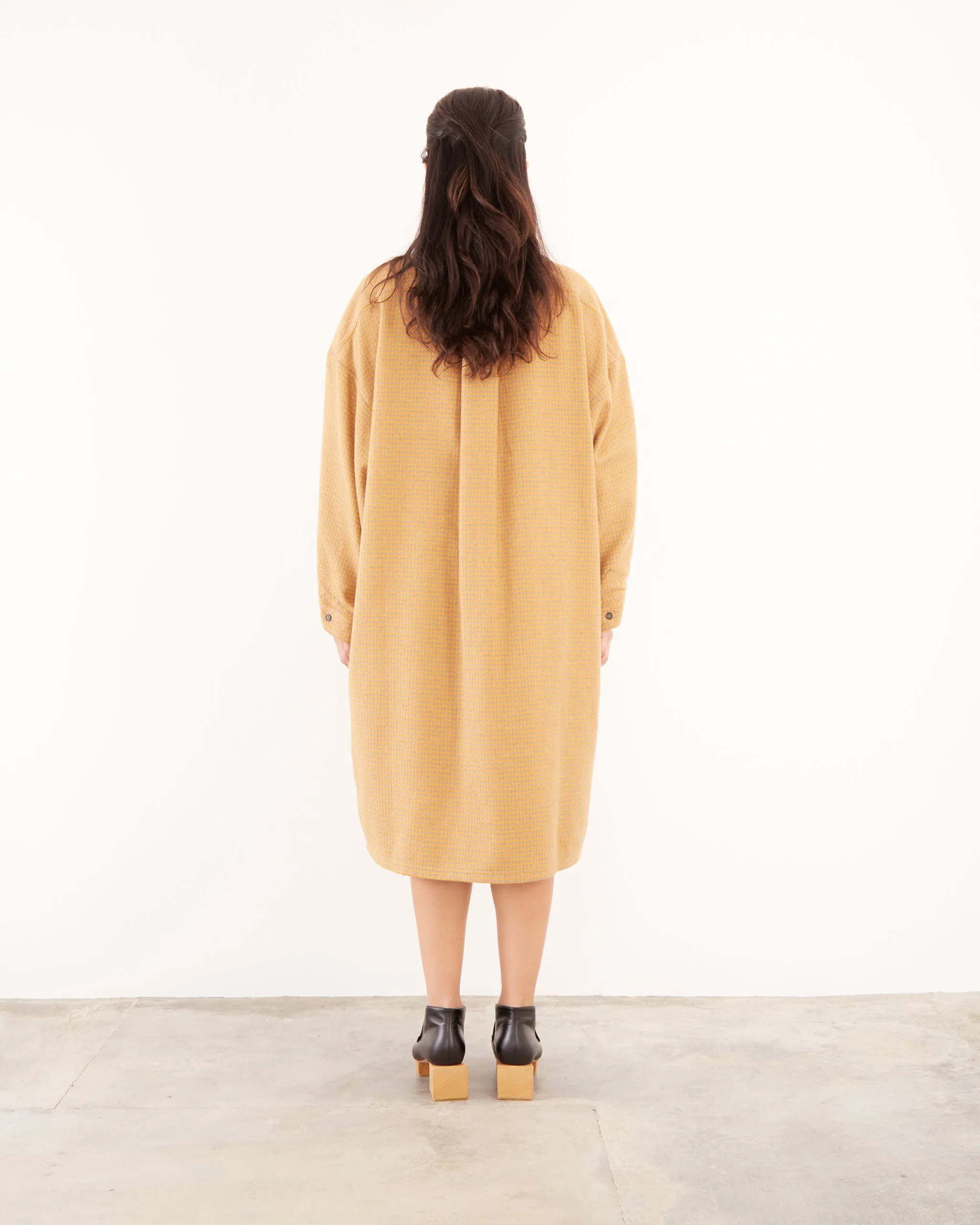 Cast Shirtdress in Orange Houndstooth