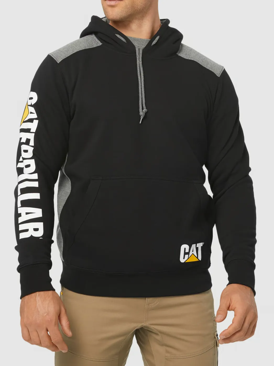 CAT Logo Panel Hooded Sweat