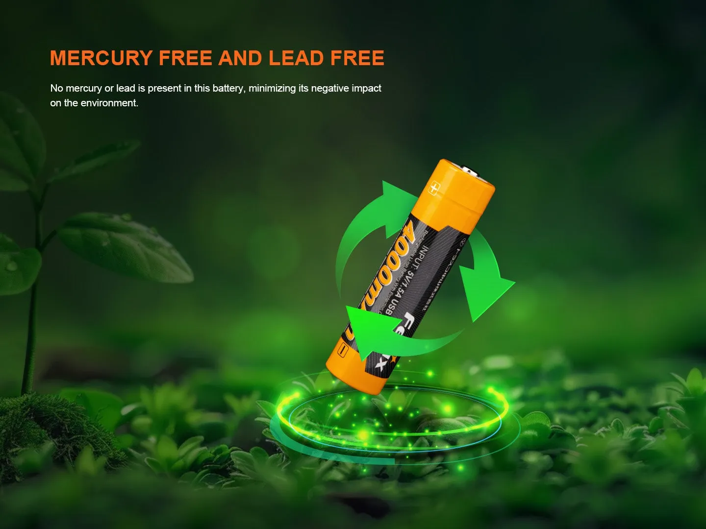 Charging battery USB-C Fenix 18650 4000 mAh (Li-Ion)
