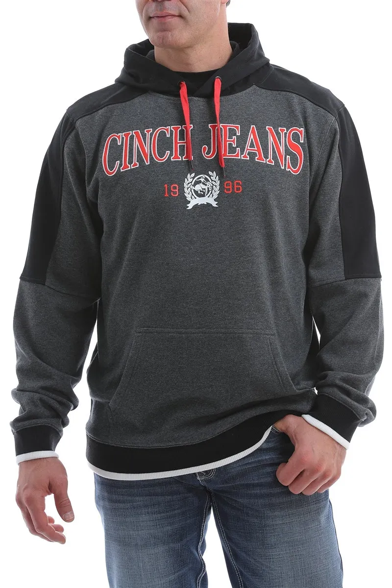 CLMWK1232001-M-Blk/Gry Hoodie "Cinch Jeans" Logo