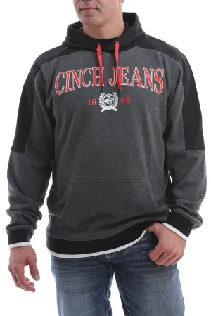CLMWK1232001-M-Blk/Gry Hoodie "Cinch Jeans" Logo