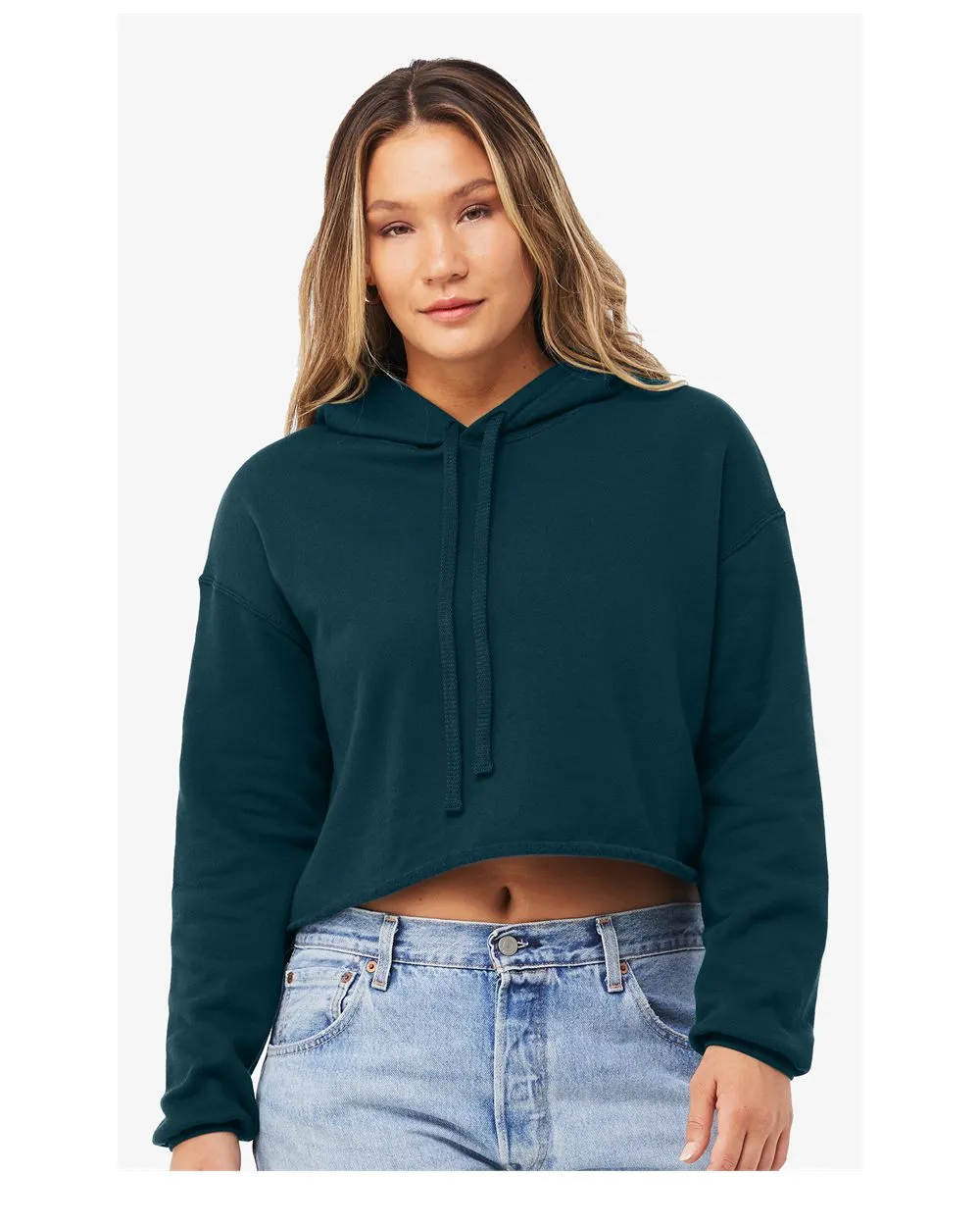 Cropped Fleece Hoodie
