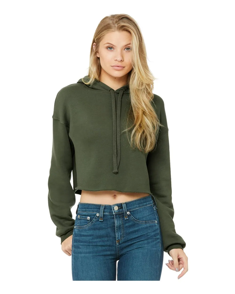 Cropped Fleece Hoodie