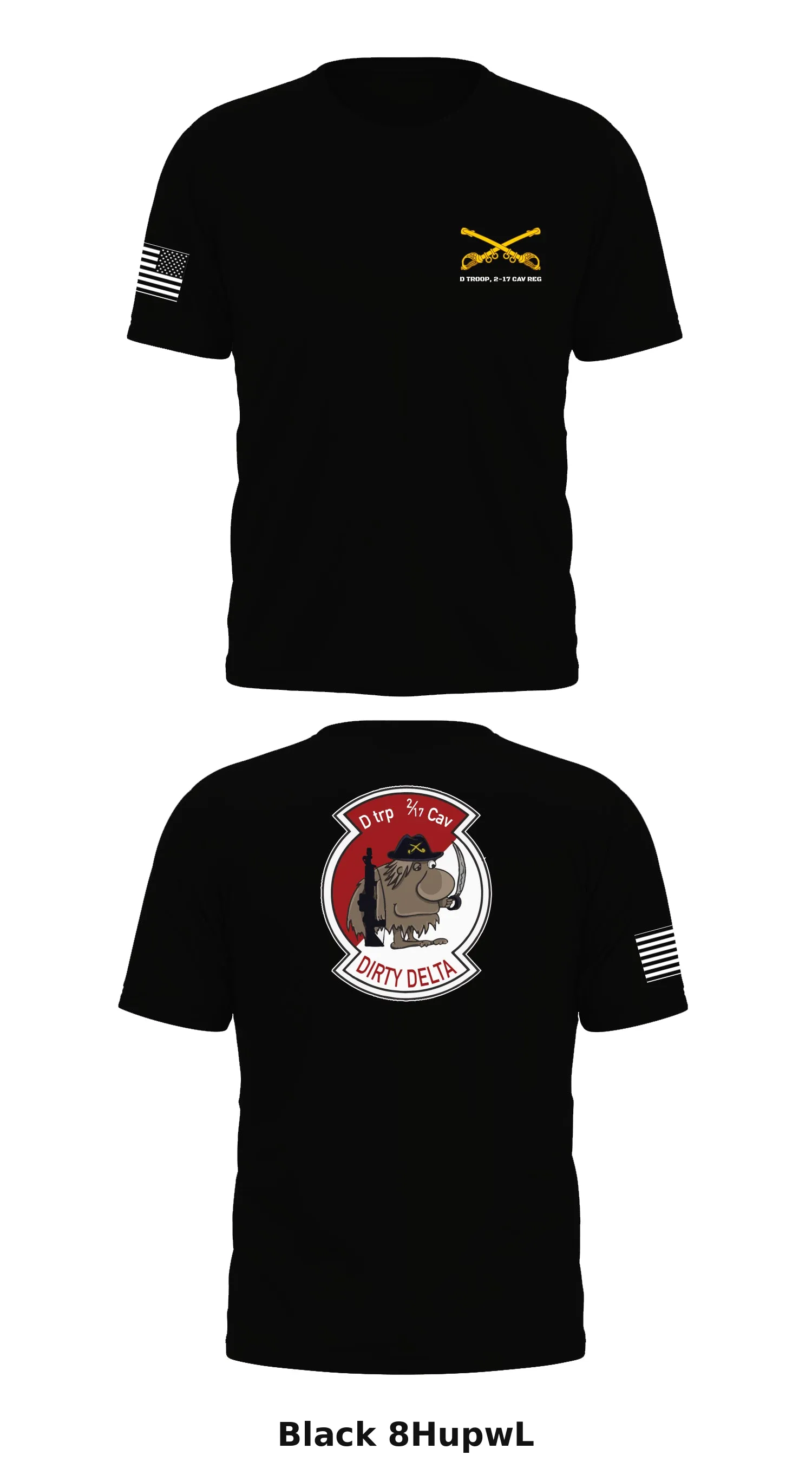 D Troop, 2-17 CAV REG Store 1 Core Men's SS Performance Tee - 8HupwL