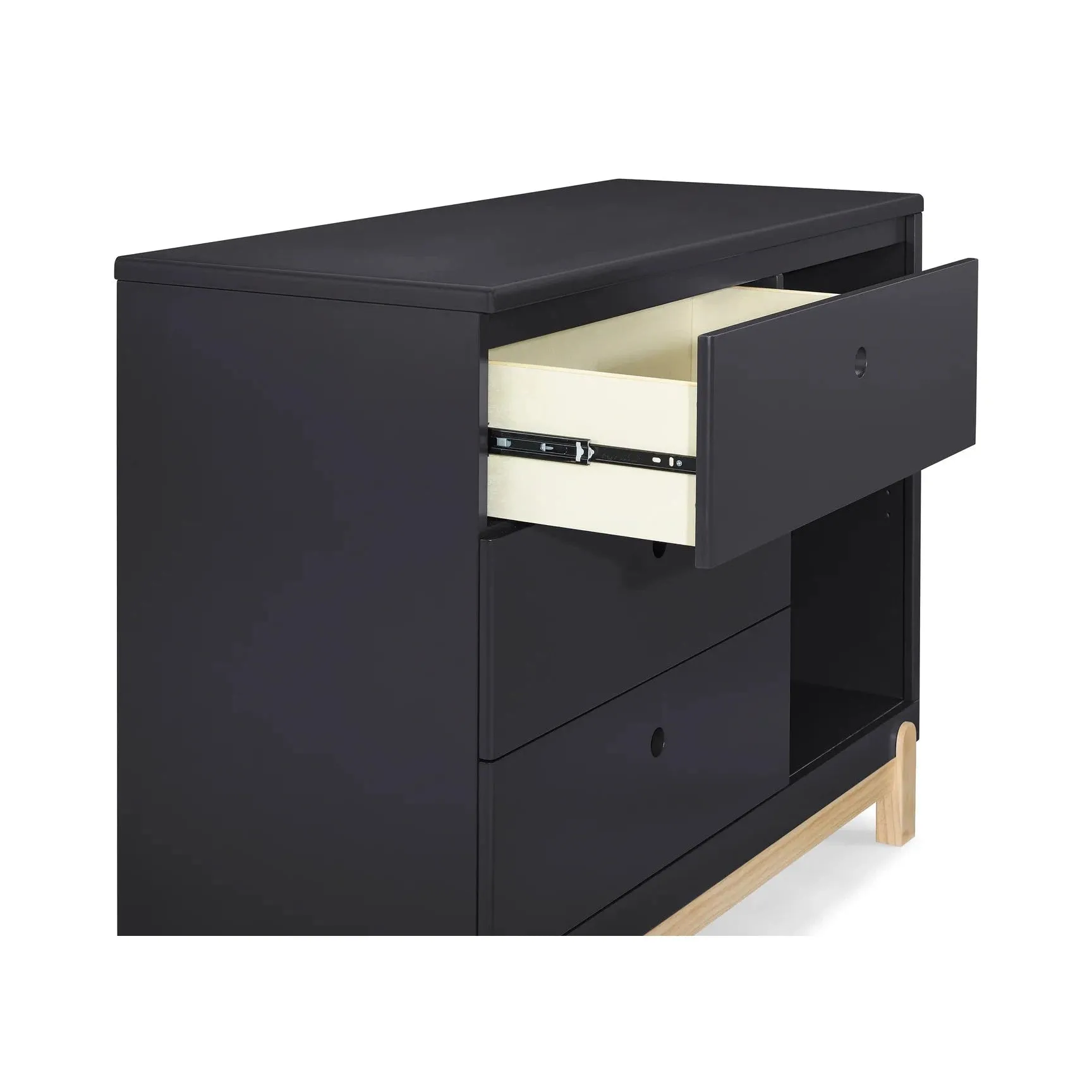 Delta Poppy 3 Drawer Dresser with Cubbies - Midnight & Natural