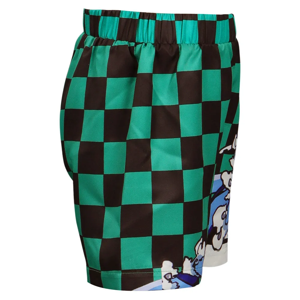 Demon Slayer Kamado Tanjiro Cosplay Costume Beach Pants Halloween Carnival Suit