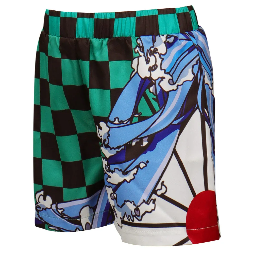 Demon Slayer Kamado Tanjiro Cosplay Costume Beach Pants Halloween Carnival Suit