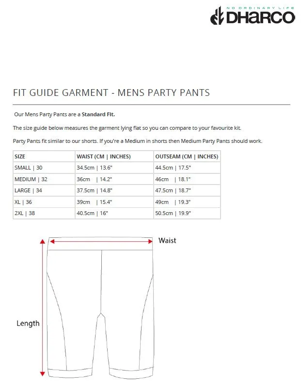DHARCO Mens Padded Party Pants - Tropical