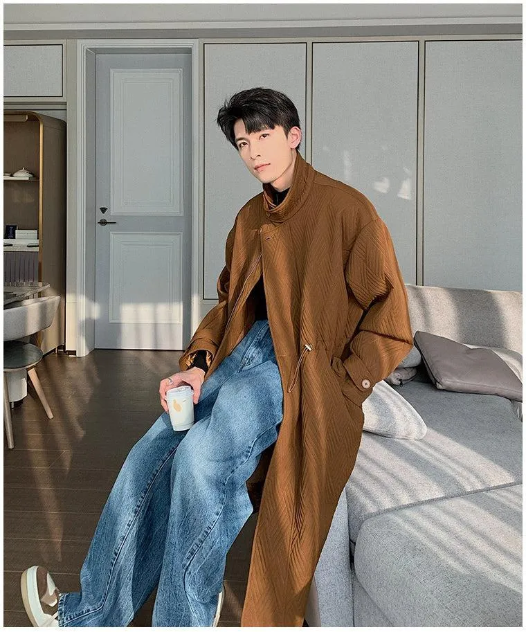 Drawstring Long Coat