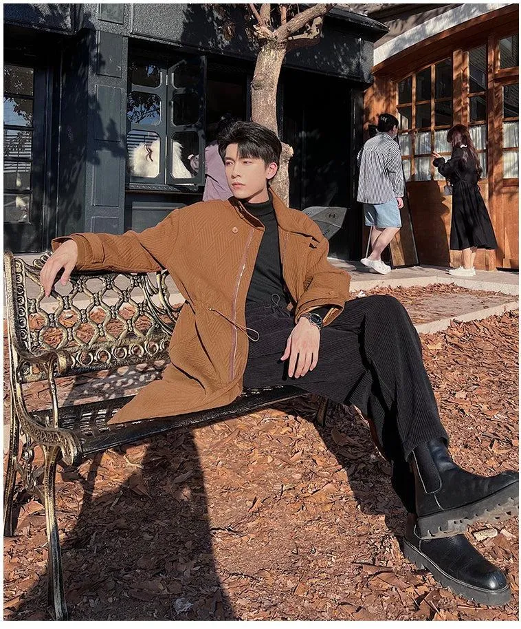 Drawstring Long Coat